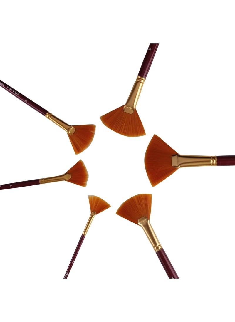 Arora arora Synthetic Golden Fan Brush (Pack of 6)  - Image 5
