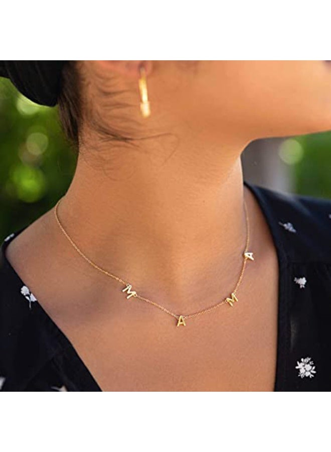 Ucanbe MAMA Letter Gold Plated Collarbone Necklace – Holiday Women's Delicate Jewelry Pendant - Image 2