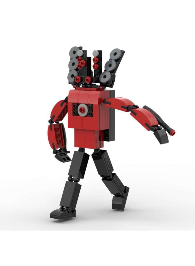 Monitor Man Toilet Man Model Titan Audio TV Children's Toy Assembled Gift Back Room Game Monster Building Blocks-Color:674 Flame Revenge Speaker Ready Stock + Paper Drawing  - Image 5