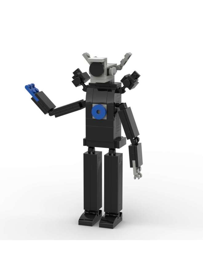Monitor Man Toilet Man Model Titan Audio TV Children's Toy Assembled Gift Back Room Game Monster Building Blocks-Color:674 Flame Revenge Speaker Ready Stock + Paper Drawing  - Image 4
