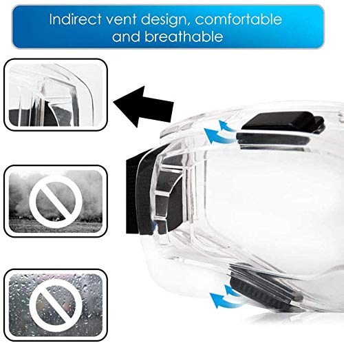 WYATT ANT5PPE Lab Industry Chemical Factory Anti Splash Clear Lens PC Safety Goggles Motorbikes Dust Protection Eye Wear (TRANSPARENT) - Image 2