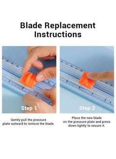 Generic A5 Paper Cutter - Blue Safety Paper Trimmer for Kids, Students, and Crafts | Precision Cutting Tool for Scrapbooking, Paper Folding, and Photos  - Image 3
