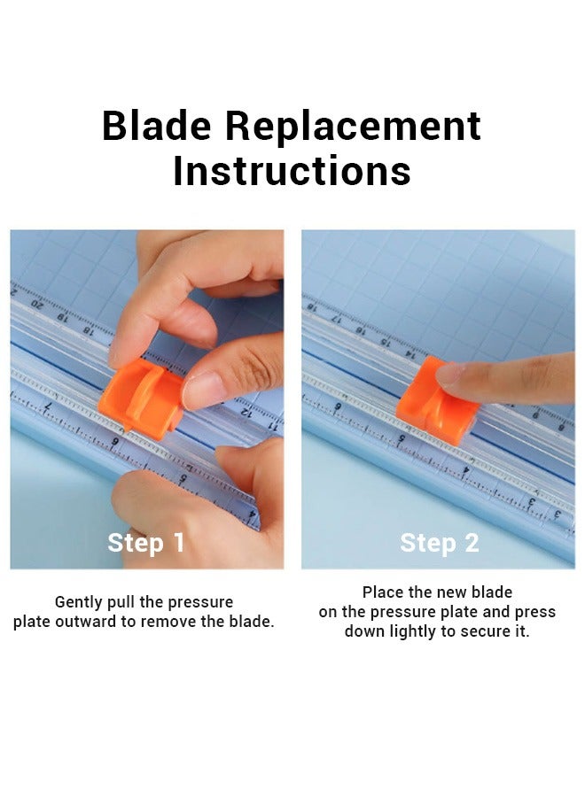 A5 Paper Cutter - Blue Safety Paper Trimmer for Kids, Students, and Crafts | Precision Cutting Tool for Scrapbooking, Paper Folding, and Photos - Image 3