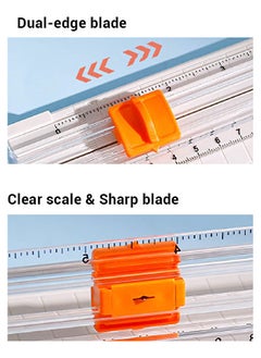 Generic A5 Paper Cutter - Blue Safety Paper Trimmer for Kids, Students, and Crafts | Precision Cutting Tool for Scrapbooking, Paper Folding, and Photos  - Image 4