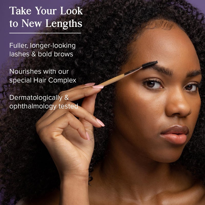 HERITAGE STORE Castor Oil Serum Volumizing Treatment for Fuller, Longer Looking Eyelashes, Bold Brows - Ophthalmology Tested Lash Serum w/Organic Castor Oil, Black Castor Oil, Biotin, Vegan, 0.42oz - Image 4