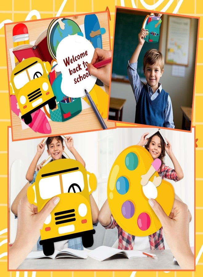 Glodecart 45PCS Back to School Cutouts for Classroom Bulletin Board Decor, School Theme Pencil Cut-Outs with Photo Space for Preschool Classroom Decorations Kindergarten Party Supplies Accessories - Image 5