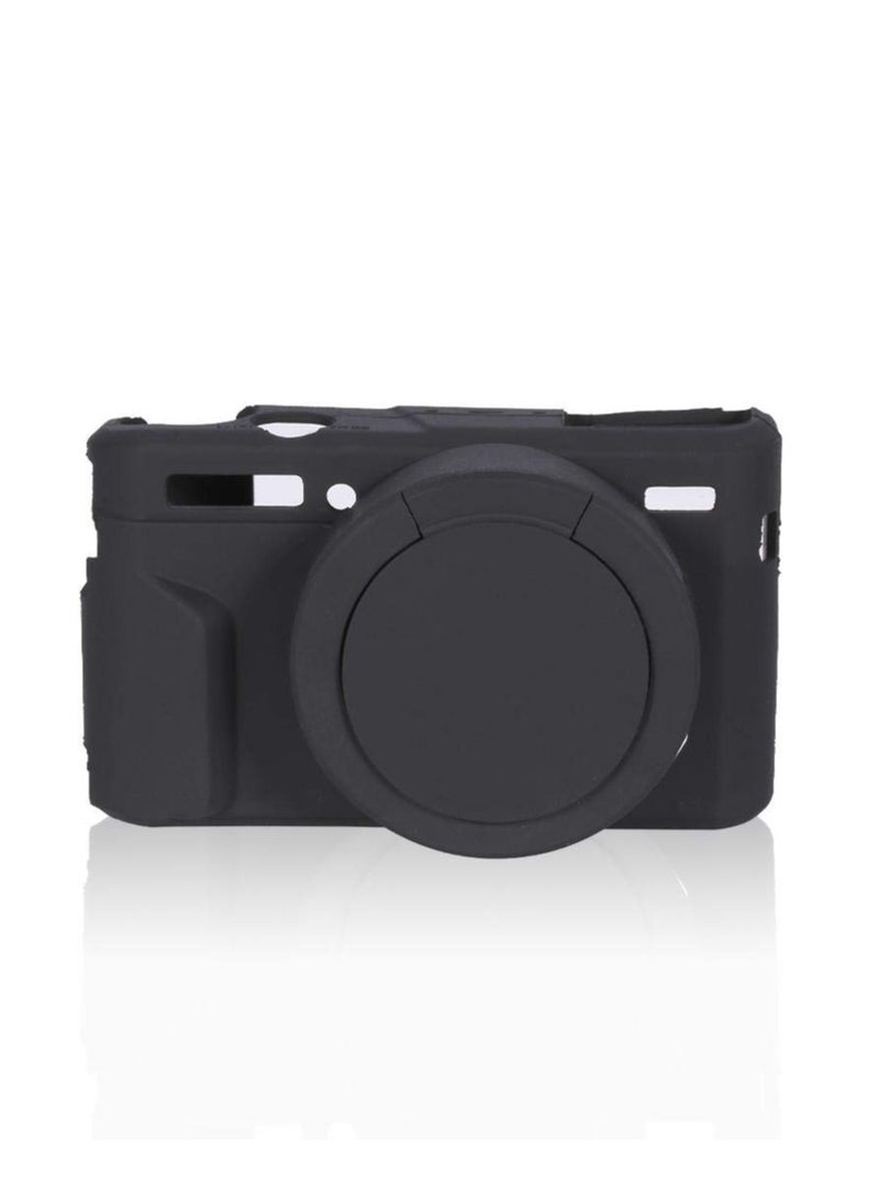 Silicone Gel Camera Case for Canon PowerShot G7x Mark II Protective Rubber Soft Camera Cover Bag (Black) - Image 1