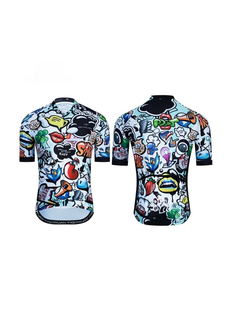 KUYING Men's Outdoor Cycling Suit Off-road Road Mountain Bike Cycling Suit 