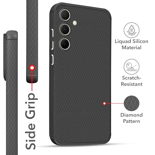 Jkobi Back Cover Case for Samsung Galaxy A35 5G (Liquid Silicone | Side Grip | Camera Protection) - Image 2