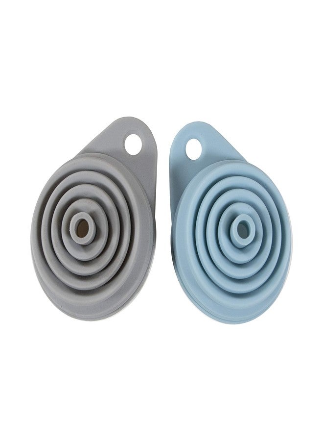 Simply Served Collapsible Funnels, Flexible Silicone, Easy Collapse for Convenient Storage, Odor and Stain Resistant, Dishwasher Safe, Pack of 4 - Image 2