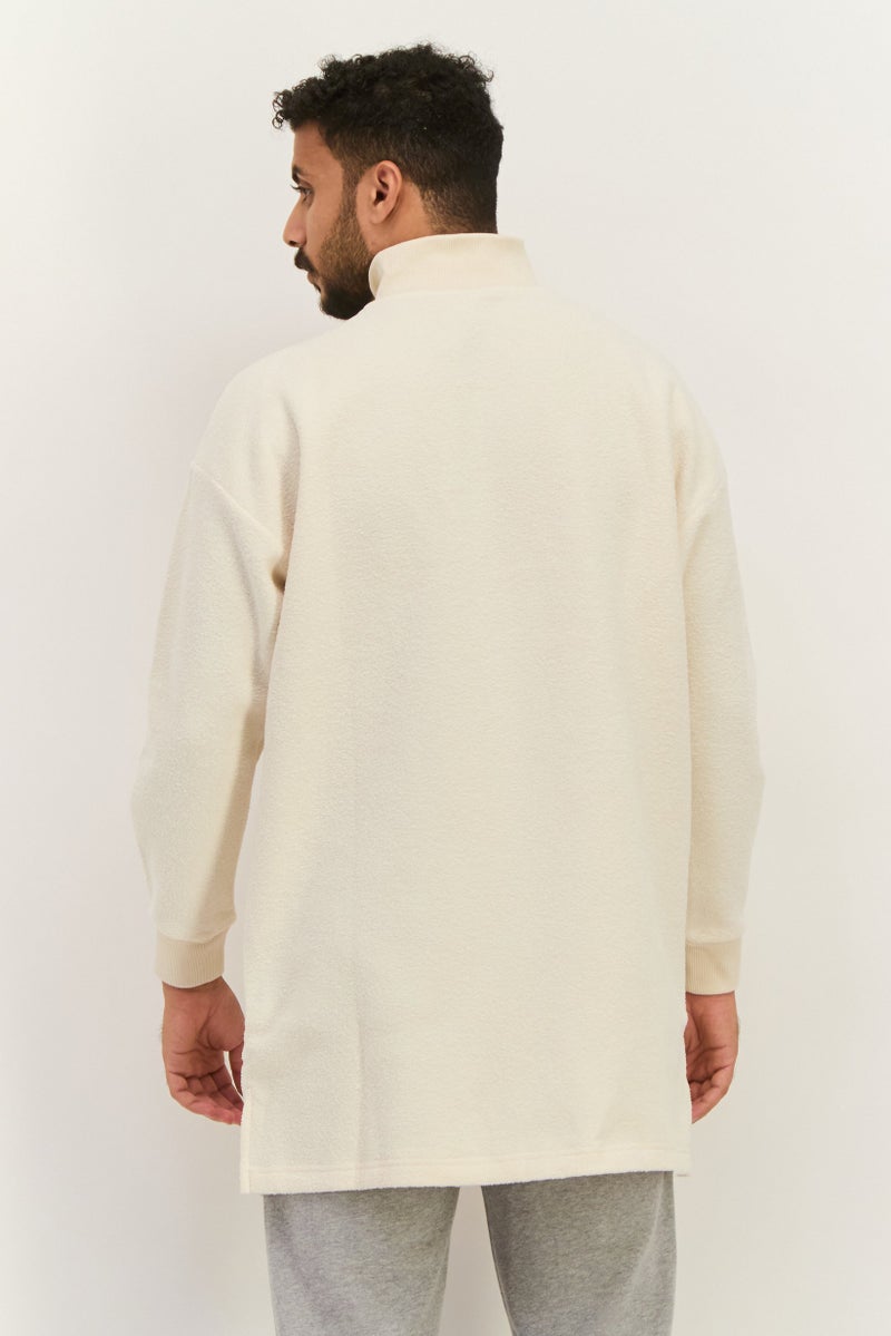 PUMA Men Relaxed Fit Long Sleeve Outdoor Sweatshirt, Beige  - Image 3