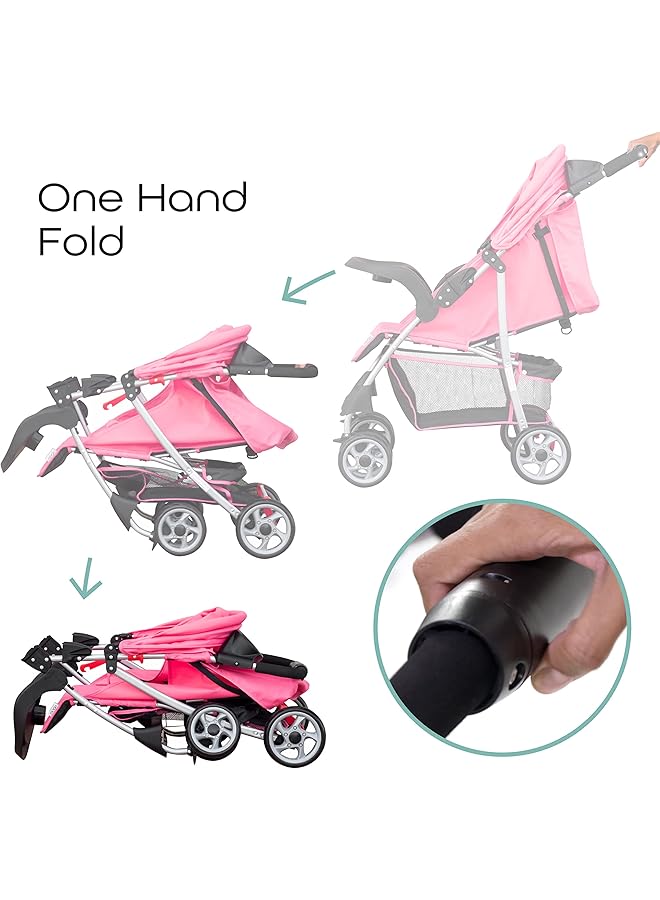 erorex Trek Travel Stroller Pram Suitable For Newborn Infant Baby Kids With Dual Tray Leg Rest One Hand - Image 5