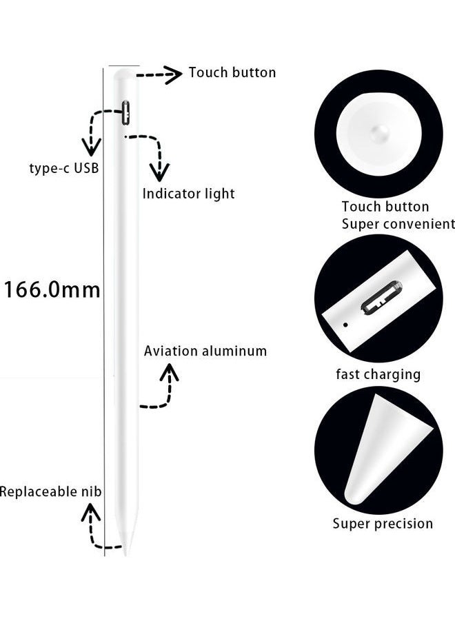 NIBEMINENT High Quality Smooth Stylus Pen White  - Image 2
