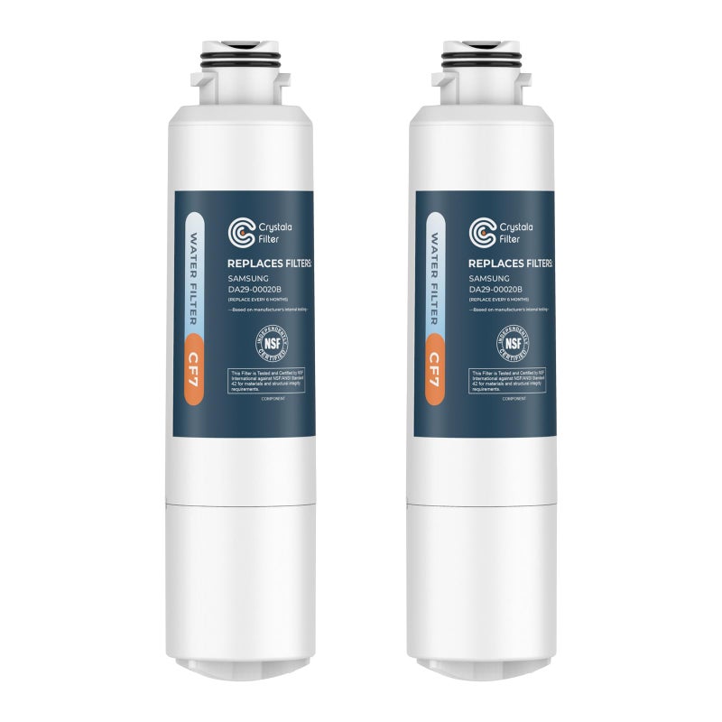 Crystala Filters Crystala DA2900020B Samsung Filter NSF 42 Certified Compatible DA2900020B Water Filter HAF CIN EXP Water Filter DA9708006A Water Filter Samsung Water Filter Replacement 2 Pack