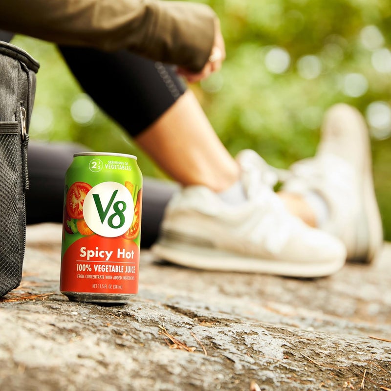 V8 Spicy Hot 100% Vegetable Juice, 11.5 fl oz Can (6 Pack) - Image 5
