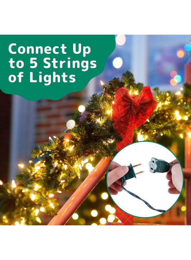 Prextex 100 Count Clear Christmas Tree Lights With Green Wire - 20 Ft Warm White Twinkle Lights For Indoor Or Outdoor Use - Holiday Fairy String Lights For Christmas Trees, Patios, And More - Image 5