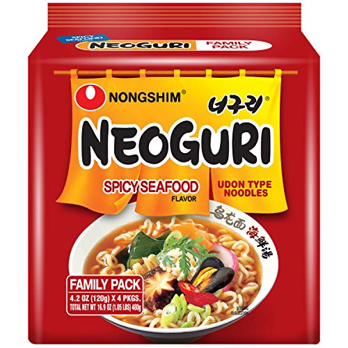 Nongshim Neoguri Spicy Seafood with Udon-Style Noodle, 4.2 Ounce (Pack of 10) - Image 2
