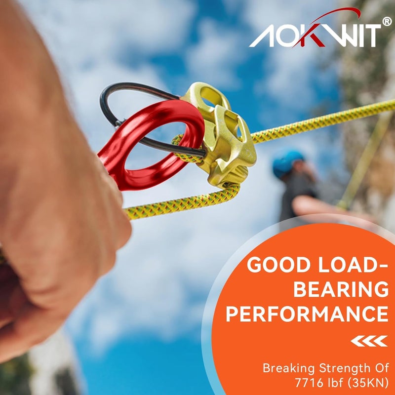 AOKWIT Rescue Figure 8 Descender Climbing Gear Downhill Equipment 35KN/3500kg 7075 Aluminum Alloy Rigging Plate for Climbing Belaying and Rappeling Device - Image 3