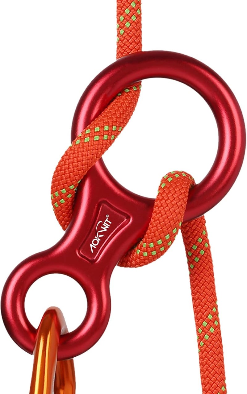 AOKWIT Rescue Figure 8 Descender Climbing Gear Downhill Equipment 35KN/3500kg 7075 Aluminum Alloy Rigging Plate for Climbing Belaying and Rappeling Device - Image 1