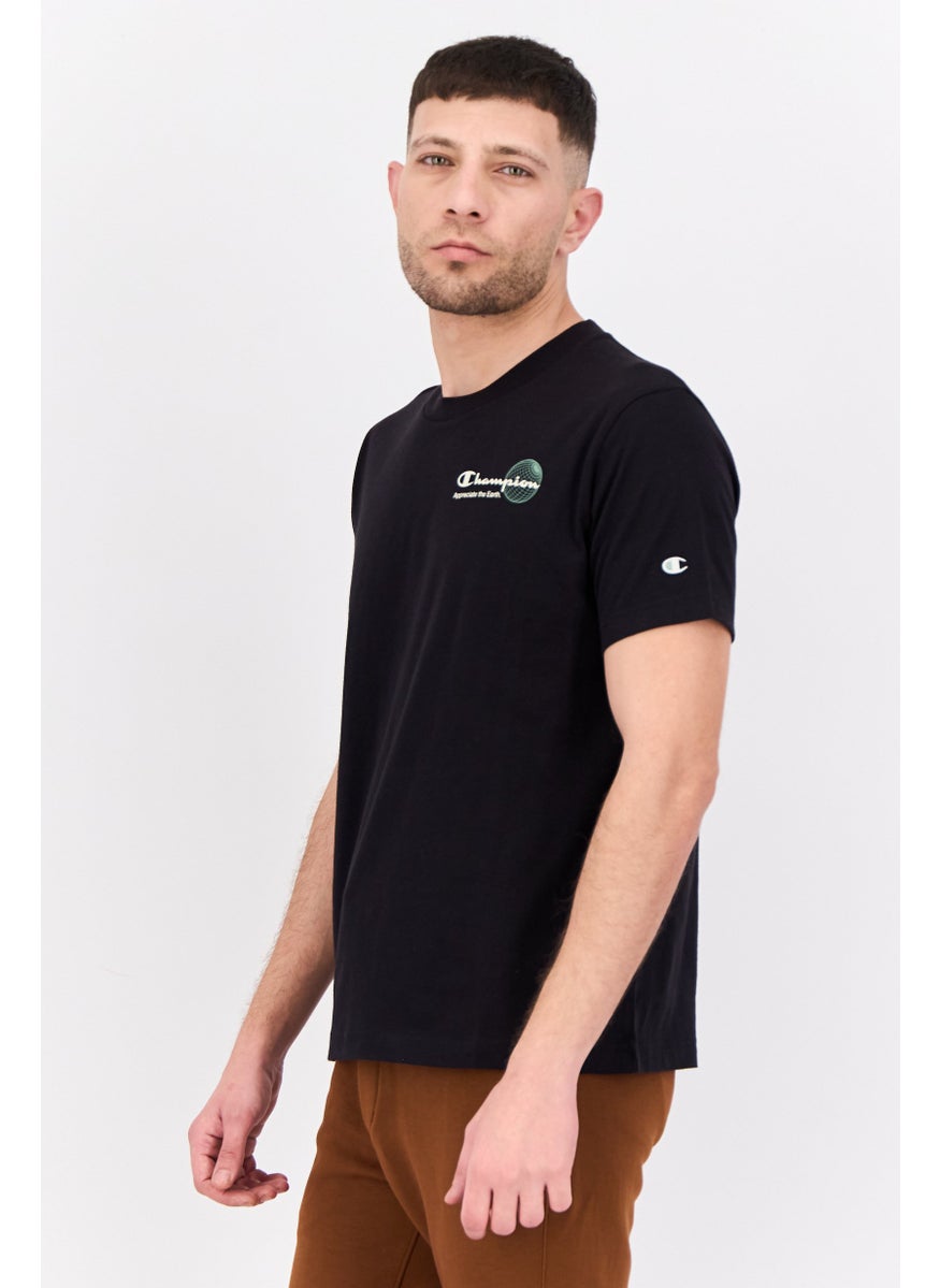 Champion Men Sportswear Fit Short Sleeve Outdoor T-Shirt, Black  - Image 2