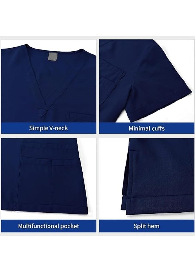 GUDOO خربشات للنساء الرجال مجموعة -تمديد أعلى وسراويل الحمولة مع الجيب المتعدد للممرضة - Image 2