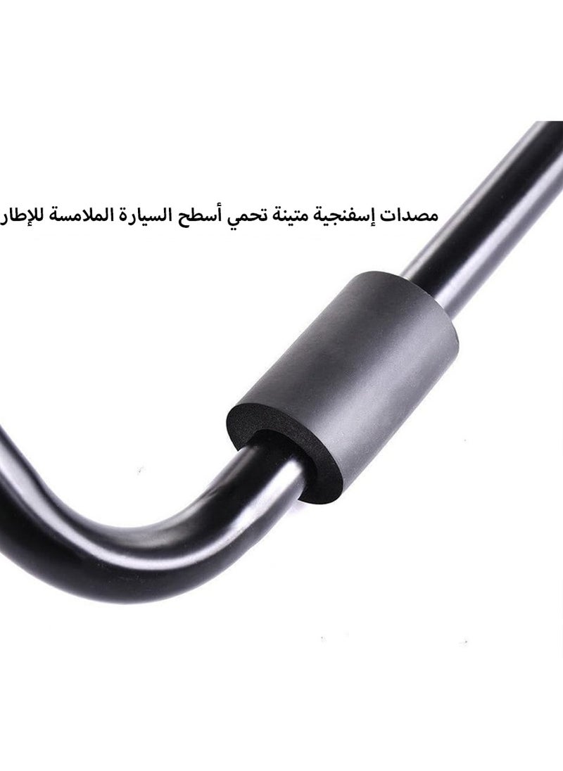 حامل دراجات للسيارة - حامل قابل للطي لثلاث دراجات، يثبت على صندوق السيارة الخلفي ومناسب لمعظم سيارات السيدان والهاتشباك والميني فان والـSUV.