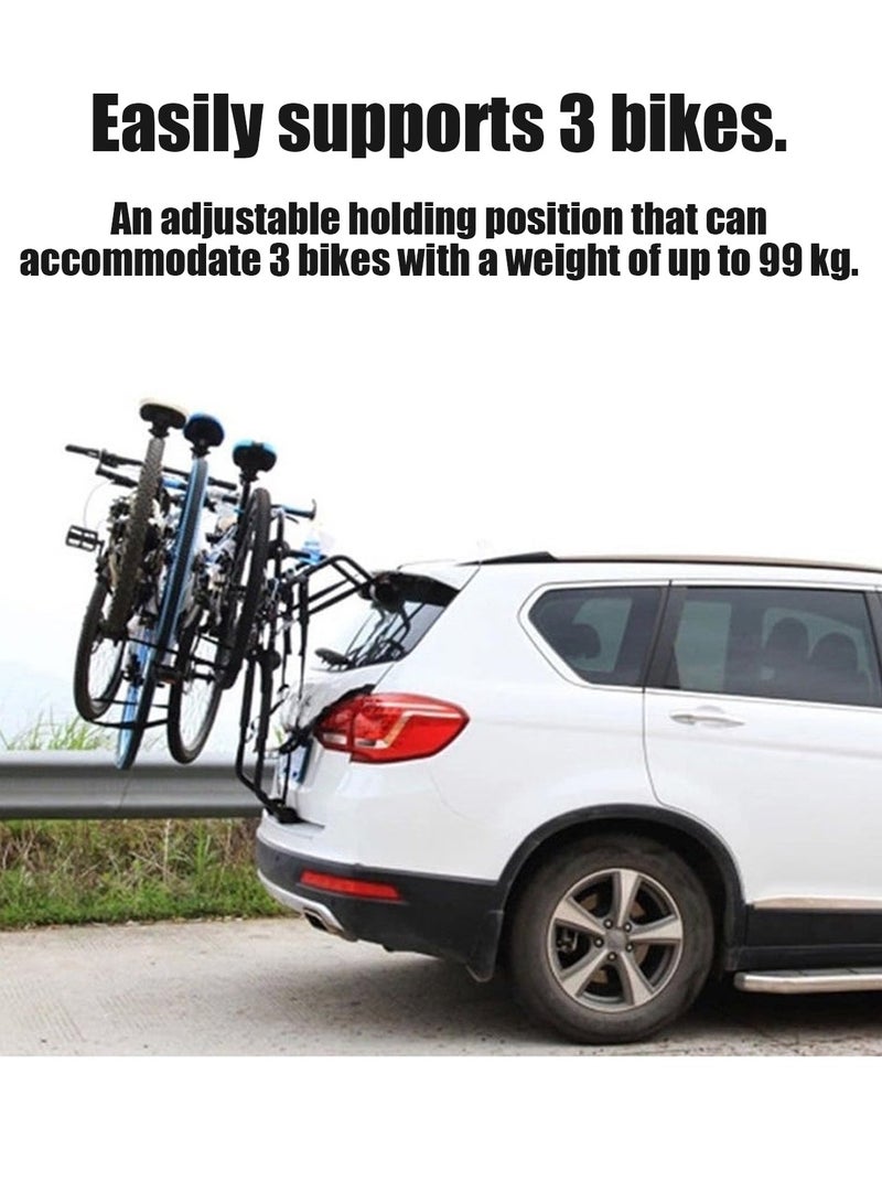Leon Home Car bike rack, car bicycle rack, rear-mounted bike rack - foldable tripod bike rack, rear-mounted, mounts to the trunk or tow bar, fits most cars, hatchbacks, minivans and SUVs. - Image 3