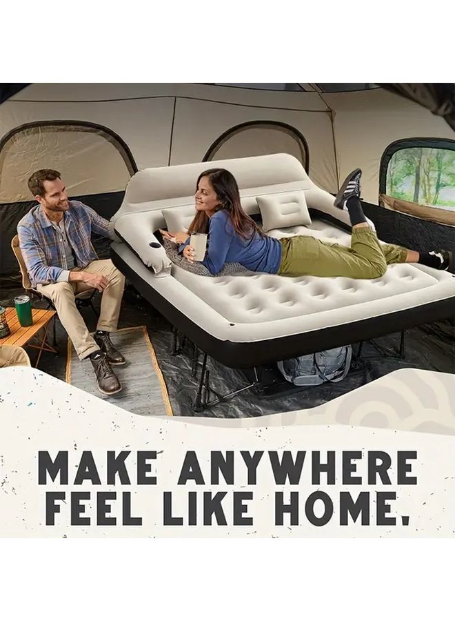 Inflatable Air Mattress 75x39x28 Inch with Headboard and Cup Holder - Image 2