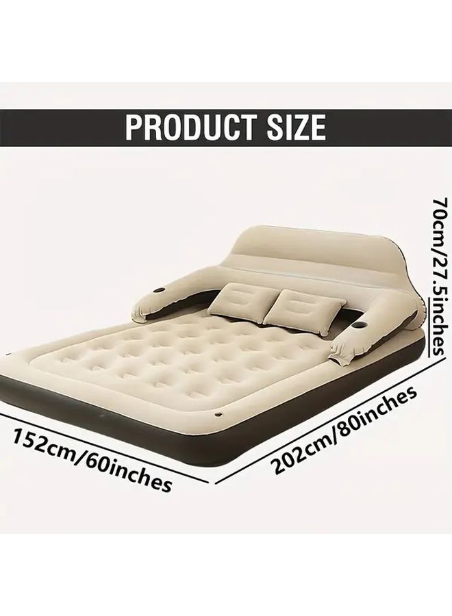 Inflatable Air Mattress 75x39x28 Inch with Headboard and Cup Holder - Image 5