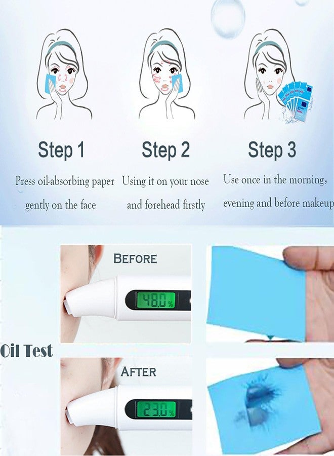 COMFYTOUCH 5 Packs Oil Blotting Papers for Face (300 Sheets) - Oil Absorbing Blotting Sheets for Oily Skin, Makeup-Friendly & Portable Oil Wipes - Image 3