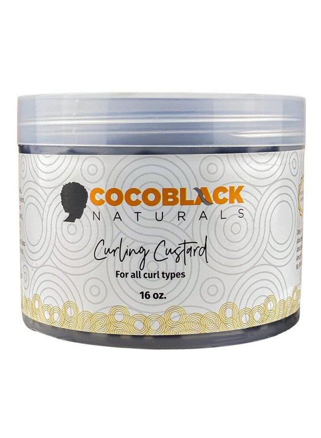 CocoBlack Naturals Curling Custard Ghana for Coily Kinky Type 4c Hair, 16 fl oz
