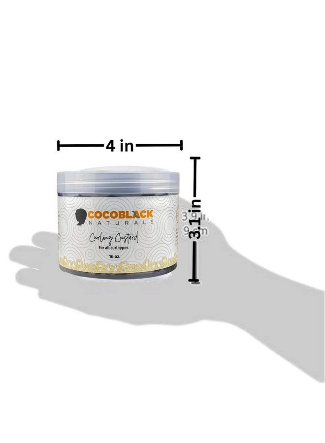 CocoBlack Naturals Curling Custard Ghana for Coily Kinky Type 4c Hair, 16 fl oz