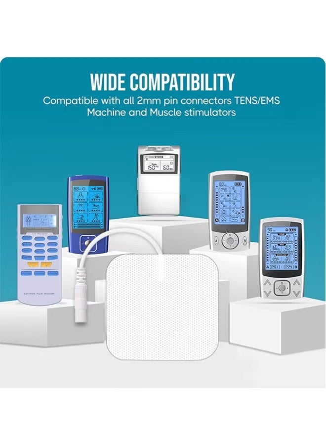 YJ 20 PCS Unit Electrode Pads, Improved Gel Reusable TENS Replacement Pads, Upgraded Self-Adhesive Pads for Muscle Stimulator Electrotherapy - Image 5