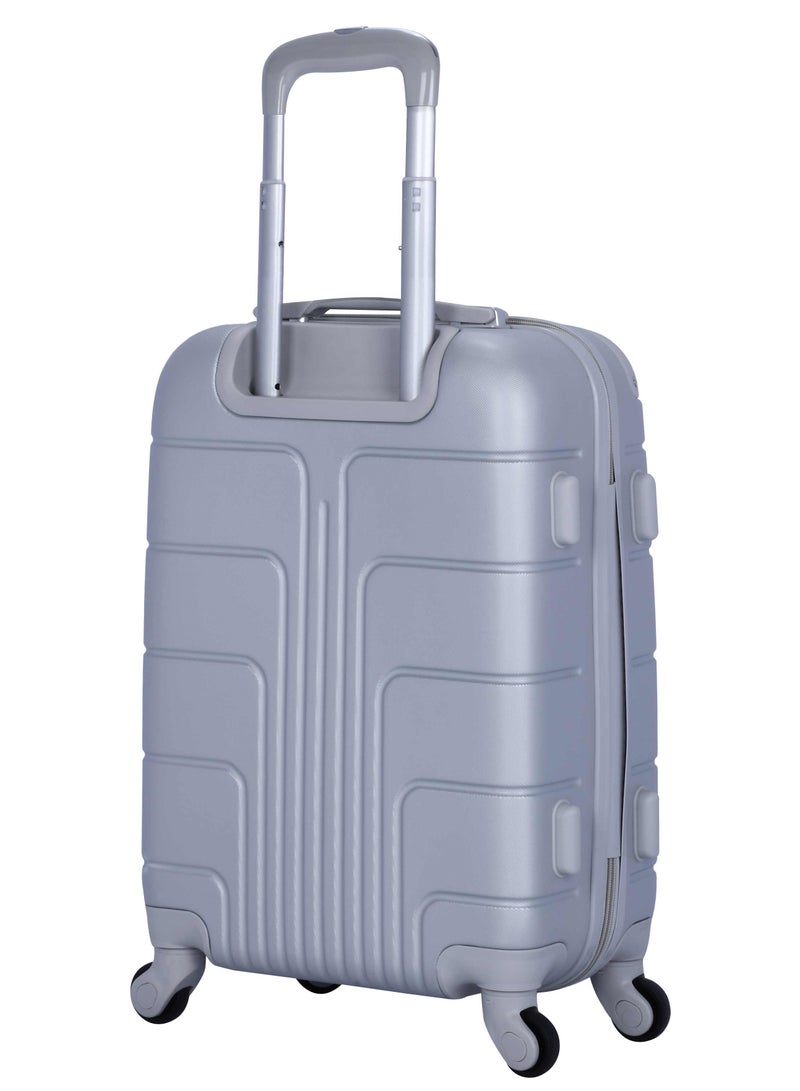SENATOR Hard Case Travel Bag Medium Luggage Trolley ABS Lightweight Suitcase with 4 Spinner Wheels A1012 Silver  - Image 3