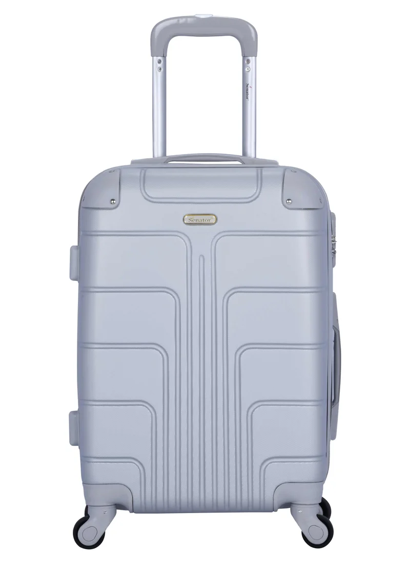 سيناتور Hard Case Travel Bag Medium Luggage Trolley ABS Lightweight Suitcase with 4 Spinner Wheels A1012 Silver