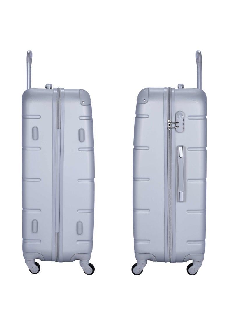 SENATOR Hard Case Travel Bag Medium Luggage Trolley ABS Lightweight Suitcase with 4 Spinner Wheels A1012 Silver  - Image 4