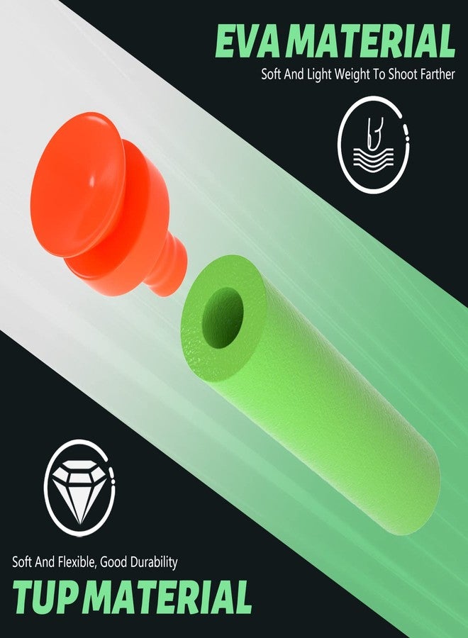 TORMEN Refill Suction Darts,Compatible for Nerf Elite Series Blasters Toy Guns-Green, 100Pcs - Image 3