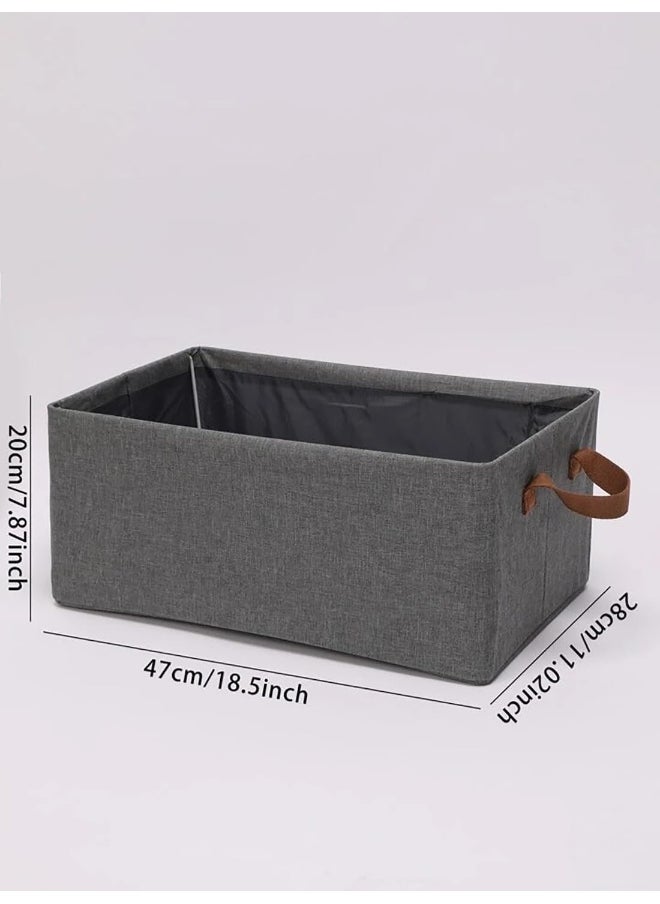 Biella Storage Baskets With Dust-Proof Opening And Liner And Handles And Visible Window Small Fabric Foldable Linen Organizer Bins Decorative Basket Boxes For Organizing Dresser Shelves Bedroom Office  - Image 3
