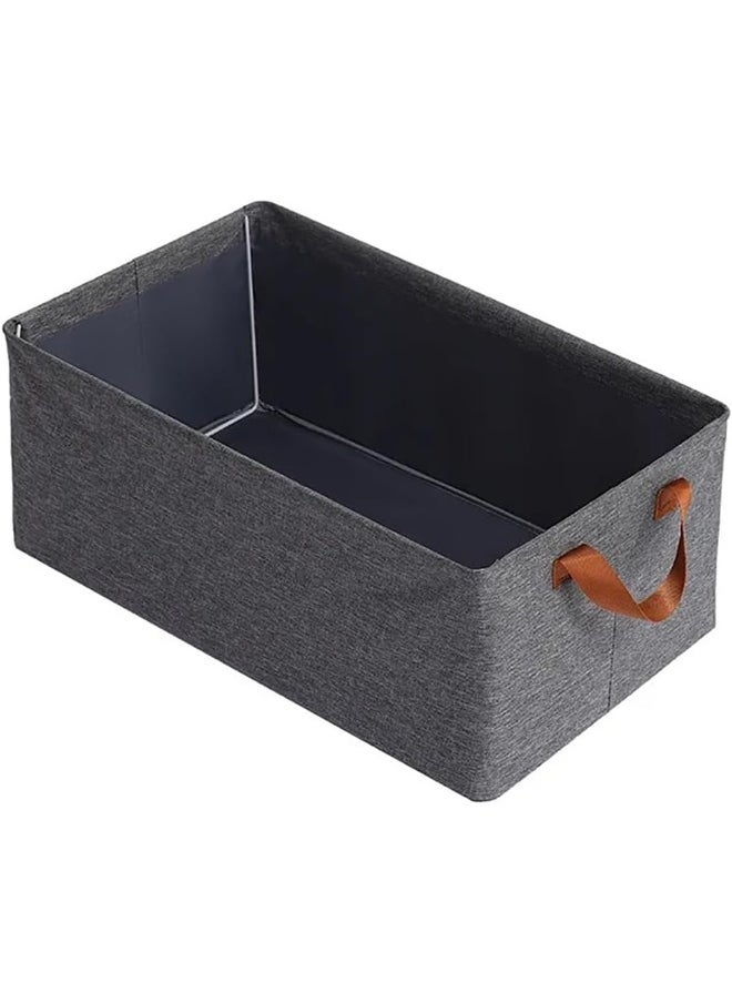 Biella Storage Baskets With Dust-Proof Opening And Liner And Handles And Visible Window Small Fabric Foldable Linen Organizer Bins Decorative Basket Boxes For Organizing Dresser Shelves Bedroom Office  - Image 1
