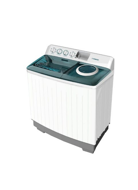 Fisher 10 kg Twin Tub Washing Machine - Efficient Cleaning with Large Pulsator, Multiple Settings, and Dry Pressing Feature for Ultimate Laundry Convenience!