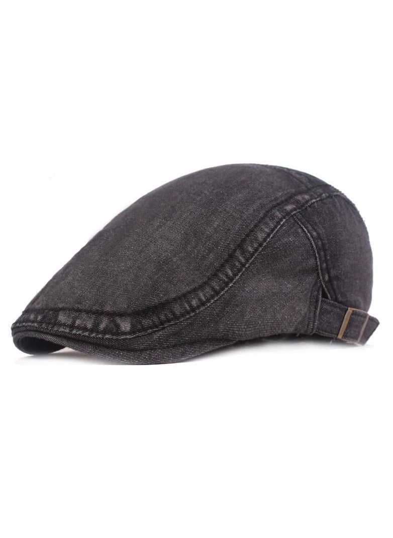 Loquat - Beret Wash Cloth Used Hat Adjustable Black - Image 1