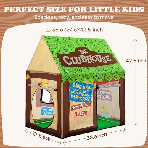 SweHouse Kids Play Tent Indoor Clubhouse Tent for Toddler with Rollup Door  Windows Playhouse  Boy Girl Tent Outdoor Birthday Gifts Toys - Image 5