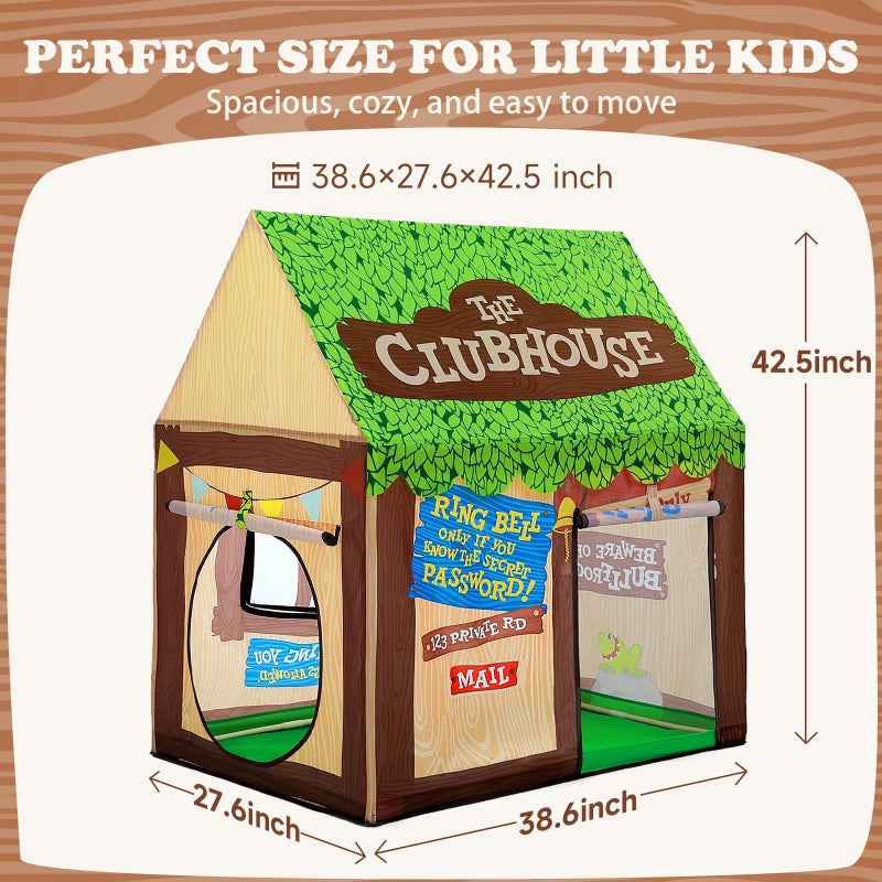 SweHouse Kids Play Tent Indoor Clubhouse Tent for Toddler with Rollup Door  Windows Playhouse  Boy Girl Tent Outdoor Birthday Gifts Toys - Image 3