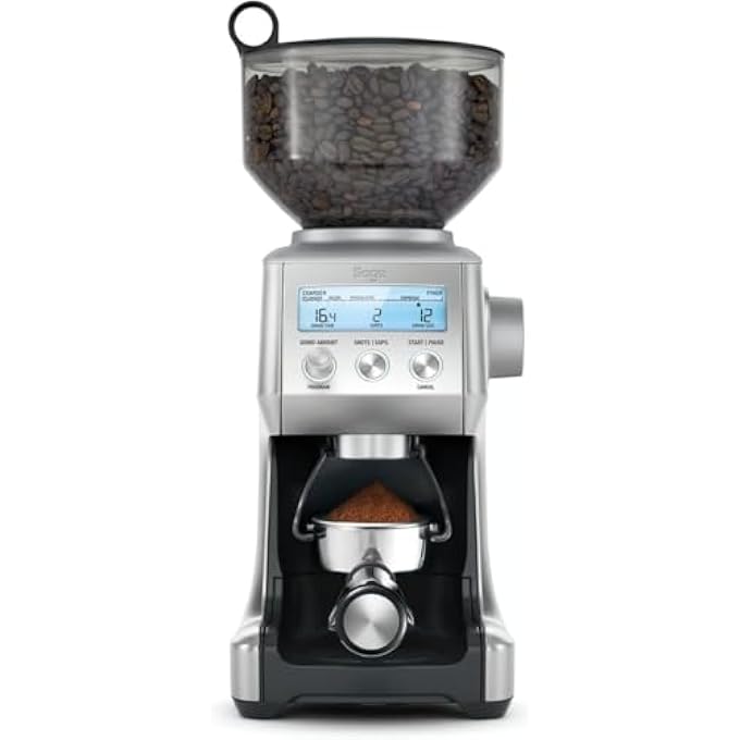 Sage The Smart Grinder Pro  Conical Burr Coffee Grinder  With 60 Grind Settings Programmable Automatic Brushed Stainless Steel  Uae Version 2 Year Manufacturer Warranty - Image 1
