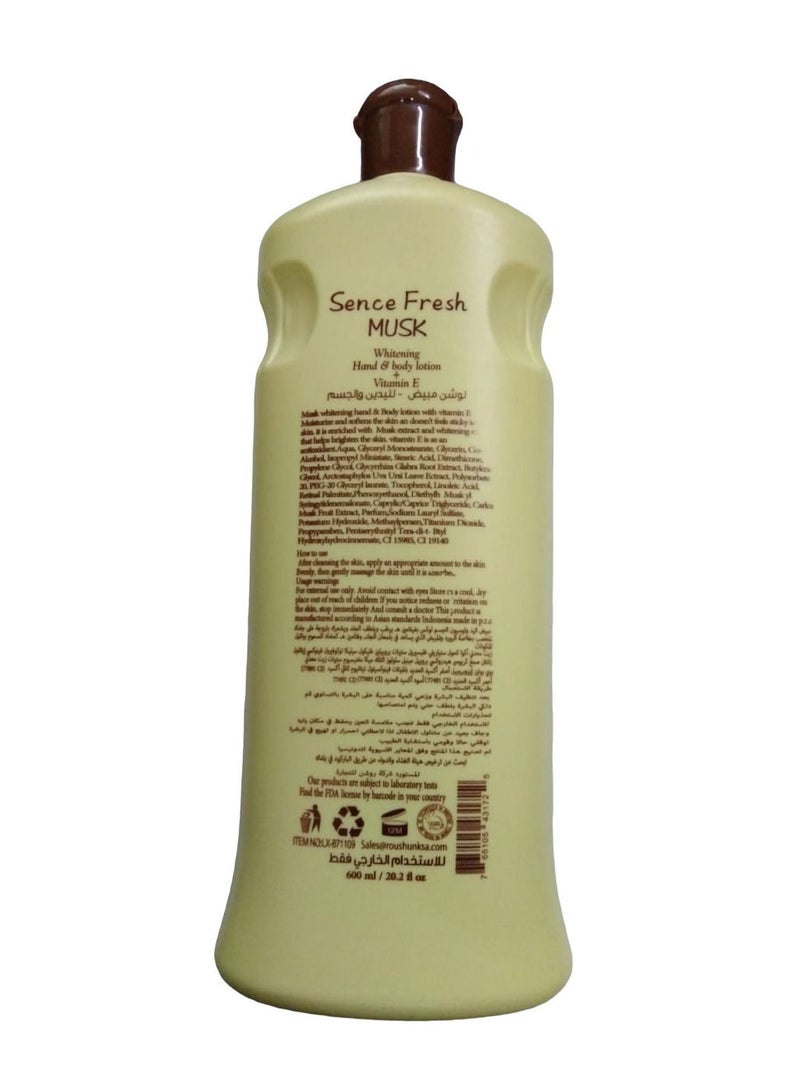 Sence Fresh - Musk Whitening Hand & Body Lotion Vitamin E - Image 2