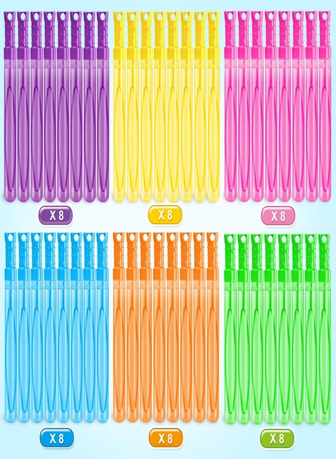 OCHIDO 48 Pcs Bubble Wand in 6 Colors, Bubble Wands Bulk for Kids Party Favors, Bubbles Party Favors for Summer Toys Gift, Indoor Outdoor Activity, Birthday Party, Wedding, Goodie Bags Stuffers - Image 3