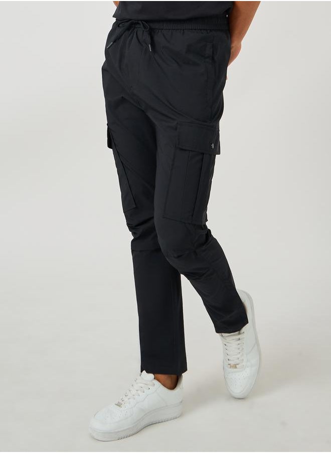 Fort Collins Solid Drawstring Waist Straight Leg Pants  - Image 1