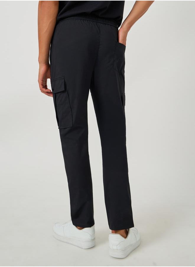 Fort Collins Solid Drawstring Waist Straight Leg Pants  - Image 4
