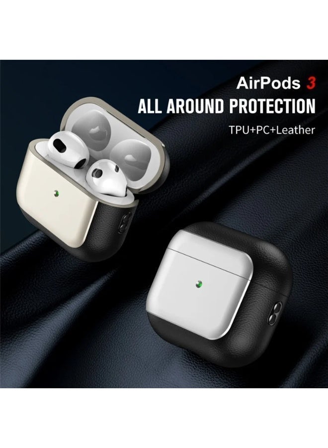 حافظة جلدية رفيعة لسماعات Airpods Pro 2 مع إغلاق آمن وسلسلة (ذهبي) - Image 4