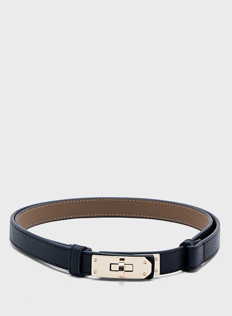 ايلا حزام خصر جلدي بإبزيم مميز - Image 1